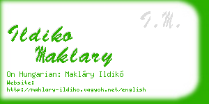 ildiko maklary business card