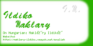 ildiko maklary business card